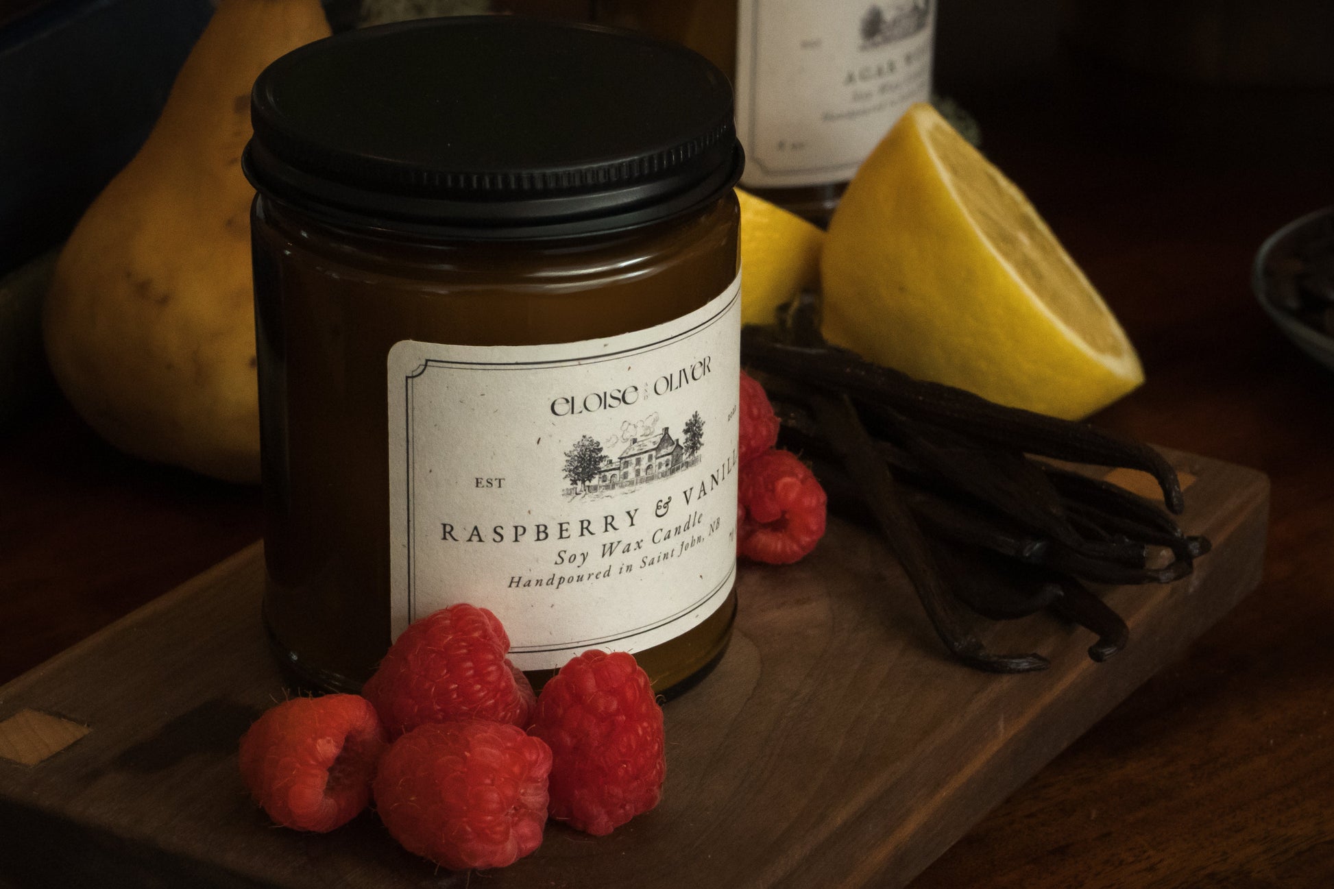 8oz Raspberry and Vanilla Candle Eloise and Oliver Scented Candle art-noise.myshopify.com 8oz-raspberry-and-vanilla-candle