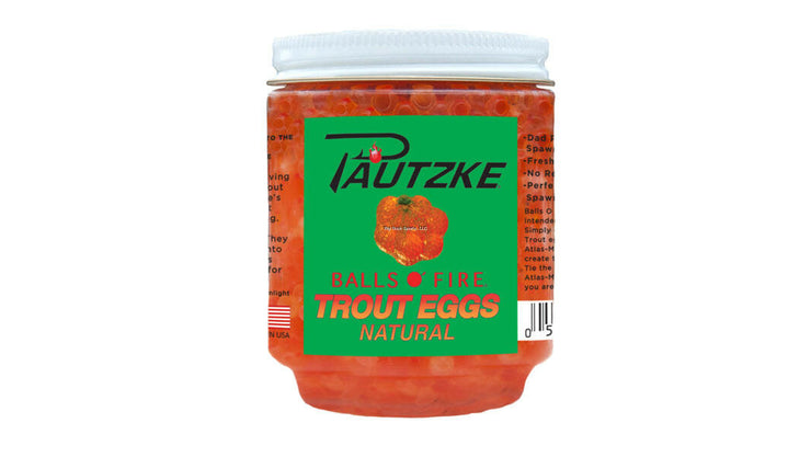 Pautzke BALLS O' FIRE - Trout Eggs, Natural, Can be colored, 8oz jar