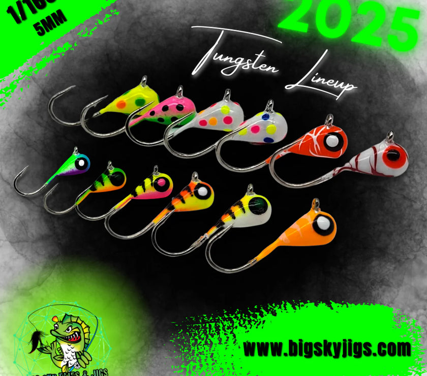 🍁Big Sky 5mm (1/16oz) Tungsten Jigs 2pk