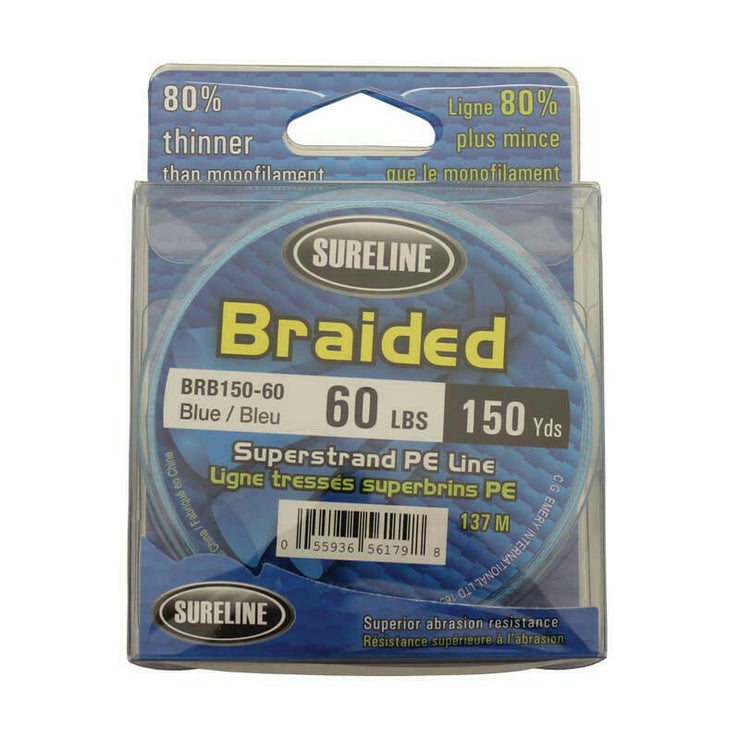 🍁Sureline PE Braided Superstrand Fishing Line Blue 150yds