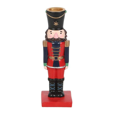 Nutcracker Christmas Taper Candle Holder