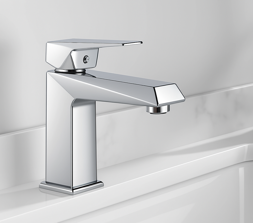 Monaco Edge Single-Handle Bathroom Faucet – Chrome, Black, Nickel