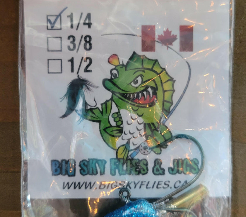 🍁Big Sky Short Shank Erie Rattle Jig 1/4oz 2/pk