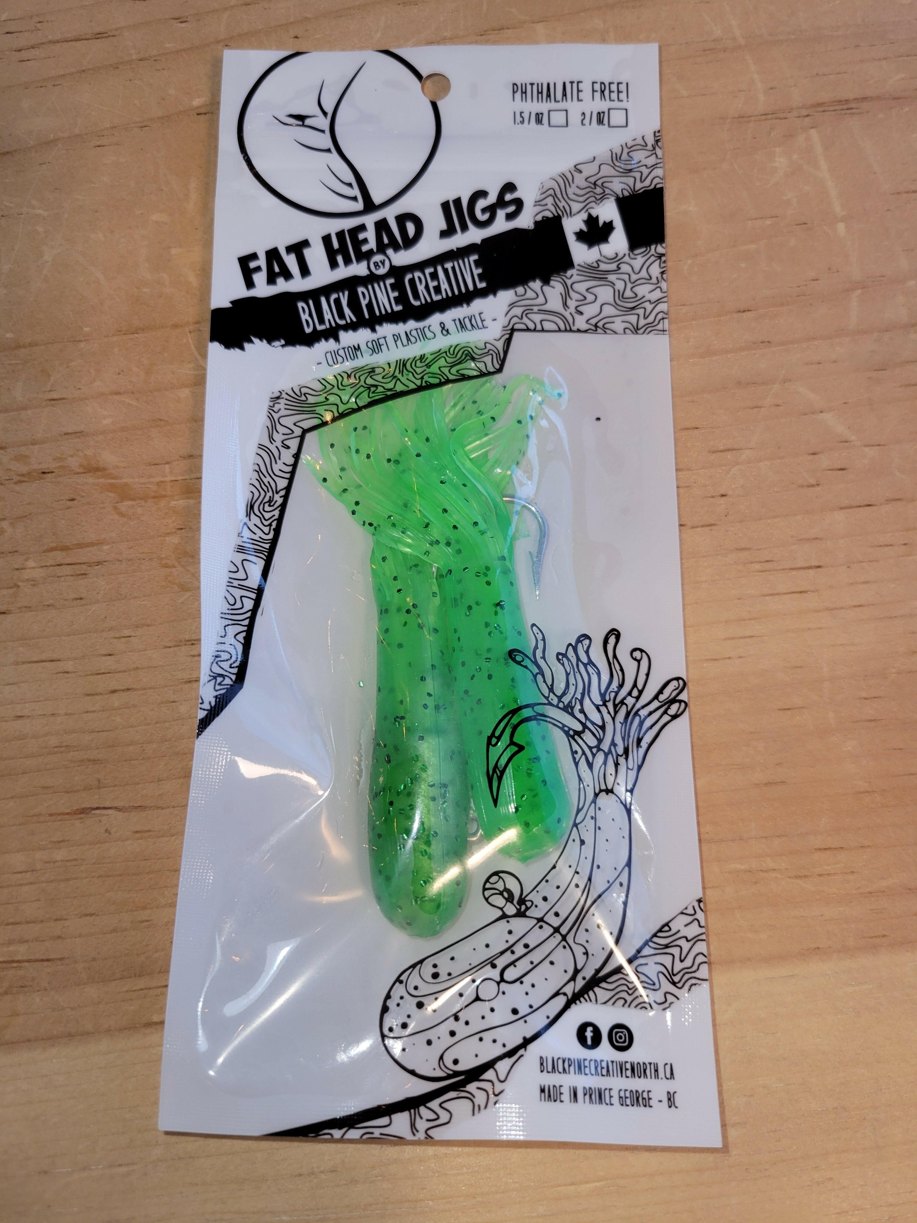 🍁Black Pine 4" 1oz Tube Jigs 2/pk
