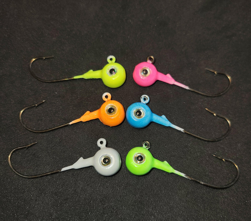 🍁Big Sky Titan 3/8oz Heavy Duty Jig Heads Glow 3/pack