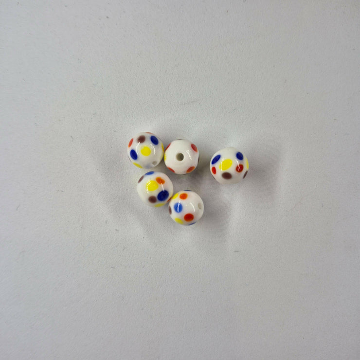 Wonderbread 10mm Glass Fishing Beads 5/pk