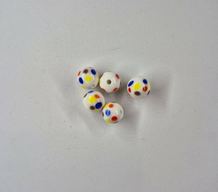 Wonderbread 10mm Glass Fishing Beads 5/pk