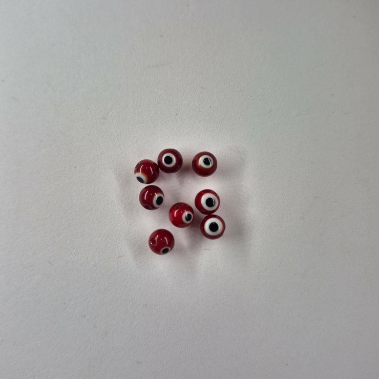 Evil Eye 6mm Glass Fishing Beads 8/pk
