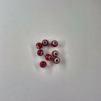Evil Eye 6mm Glass Fishing Beads 8/pk