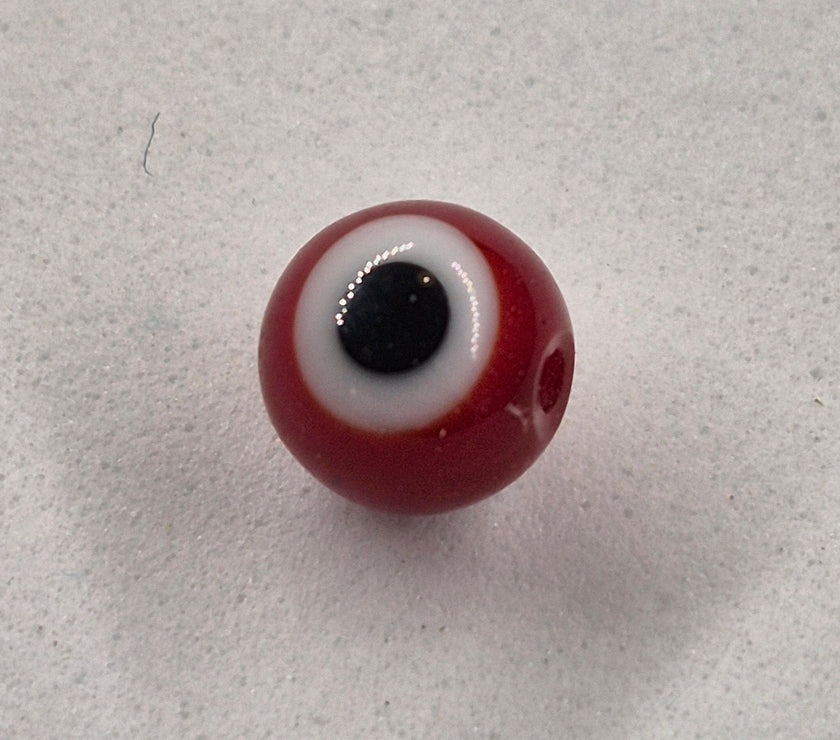 Evil Eye 6mm Glass Fishing Beads 8/pk