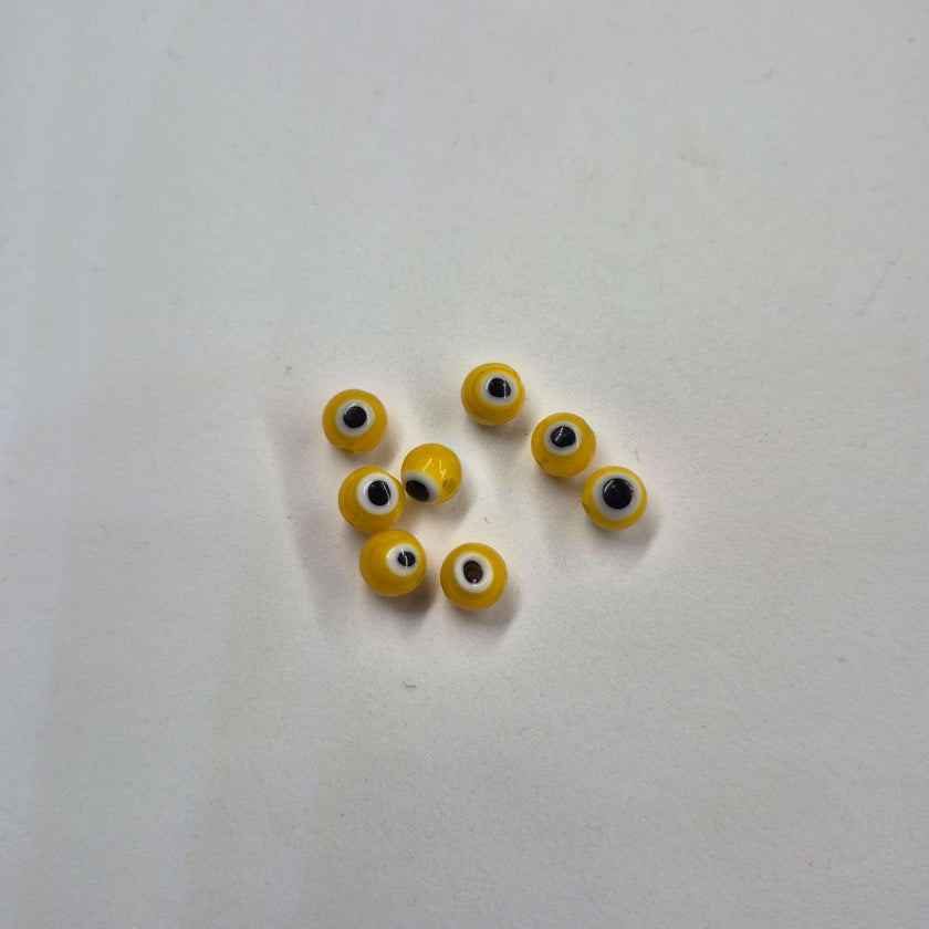 Evil Eye 6mm Glass Fishing Beads 8/pk
