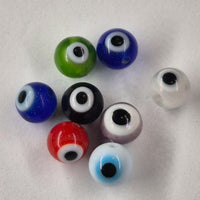 Evil Eye 6mm Glass Fishing Beads 8/pk