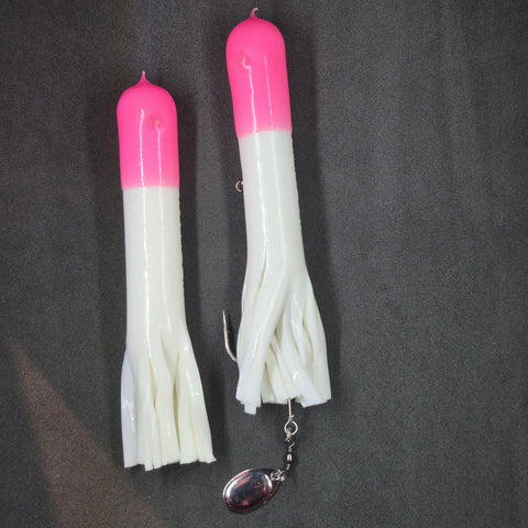 🍁Hitch & Fish 6" Glow Rattle Laker Tube Jigs