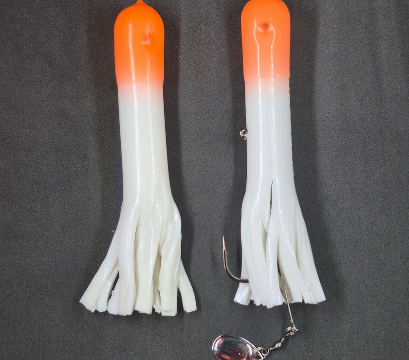 🍁Hitch & Fish 5" Glow Rattle Laker Tube Jigs 2oz