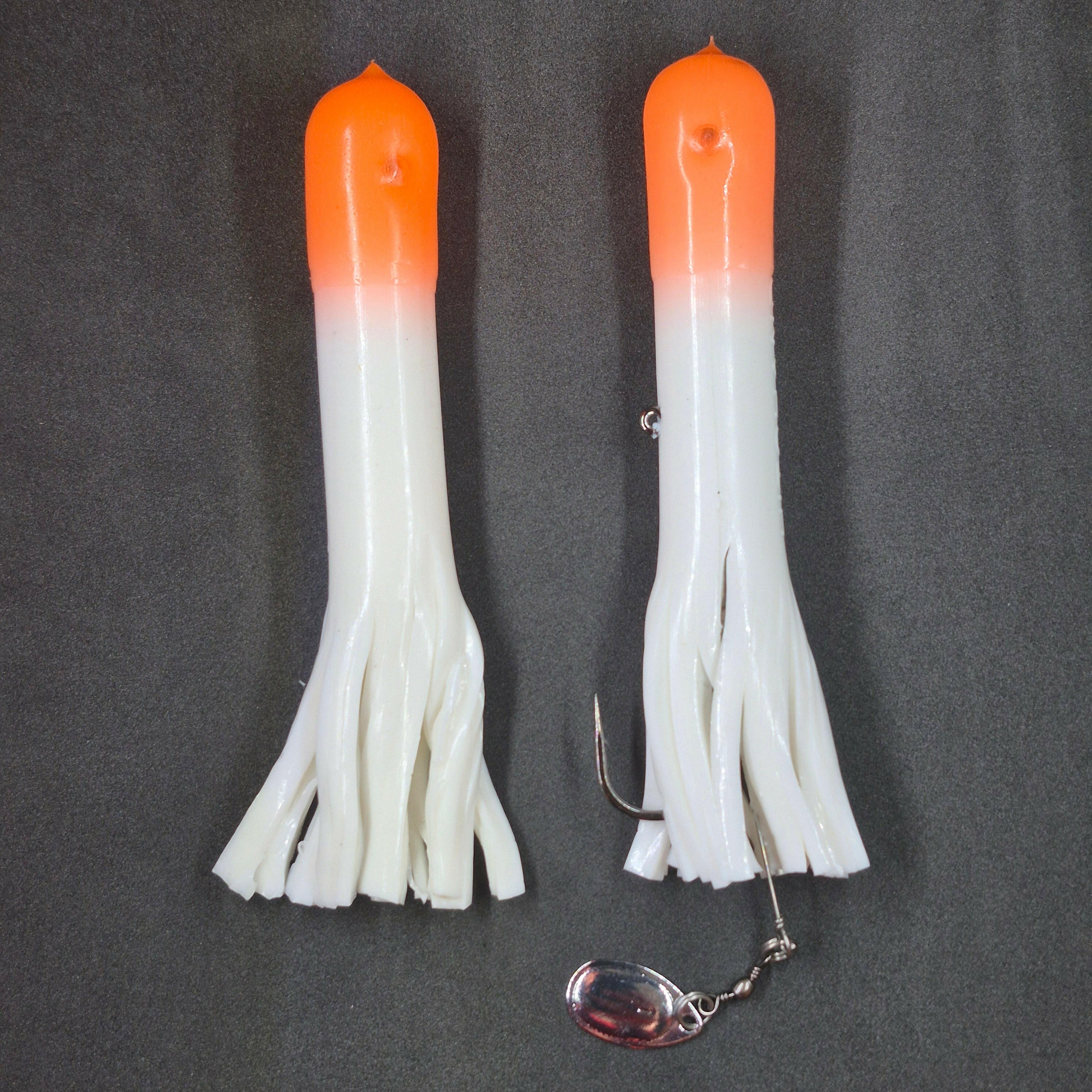 🍁Hitch & Fish 5" Glow Rattle Laker Tube Jigs 2oz