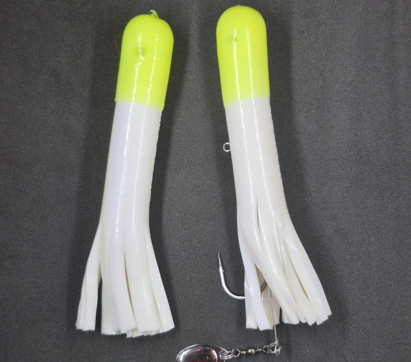 🍁Hitch & Fish 6" Glow Rattle Laker Tube Jigs