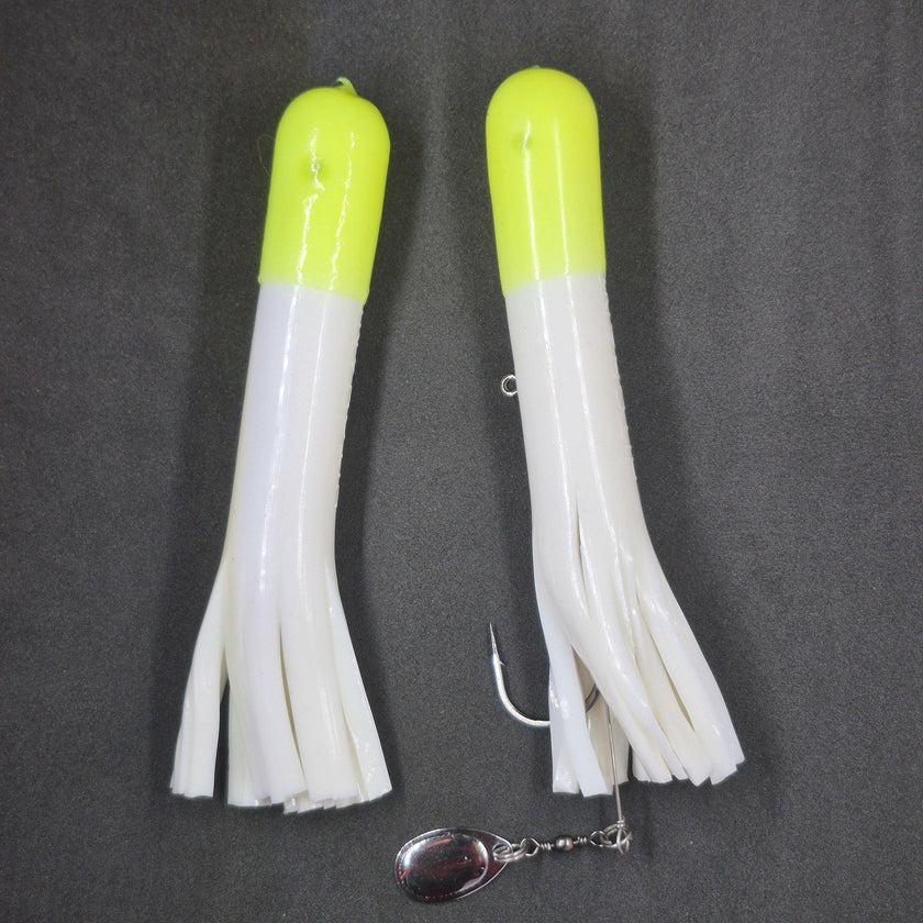🍁Hitch & Fish 6" Glow Rattle Laker Tube Jigs