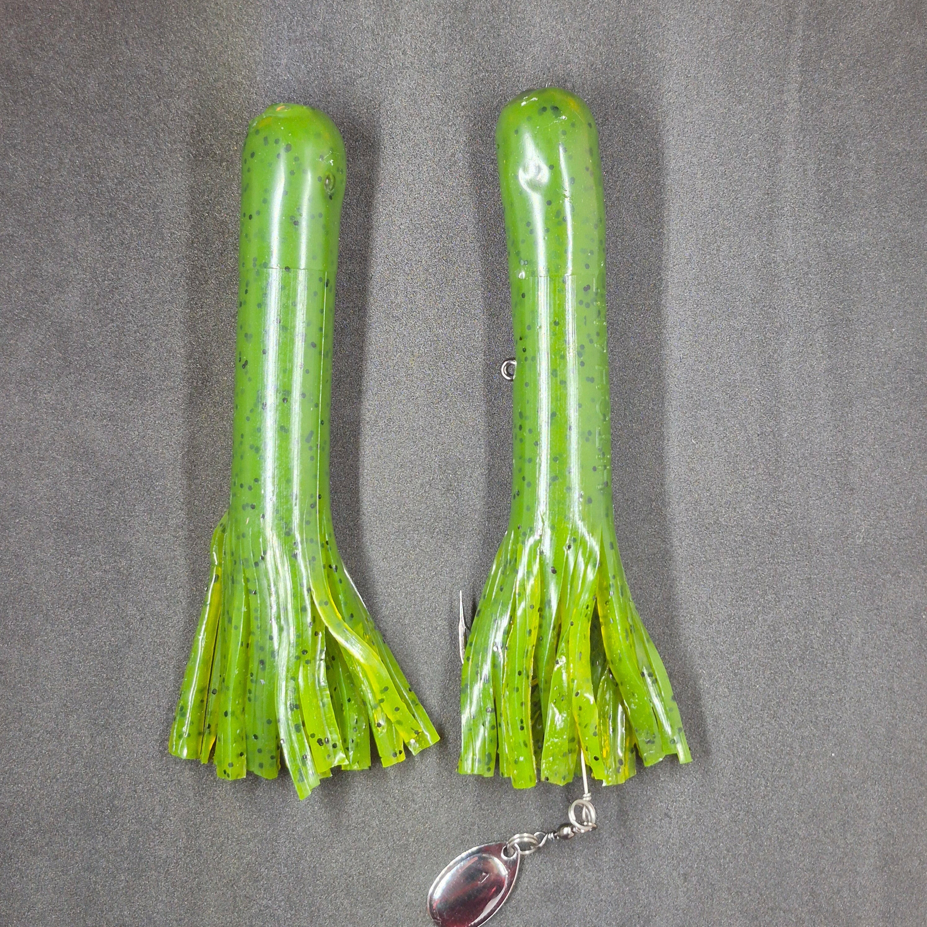 🍁Hitch & Fish 5" Glow Rattle Laker Tube Jigs 2oz