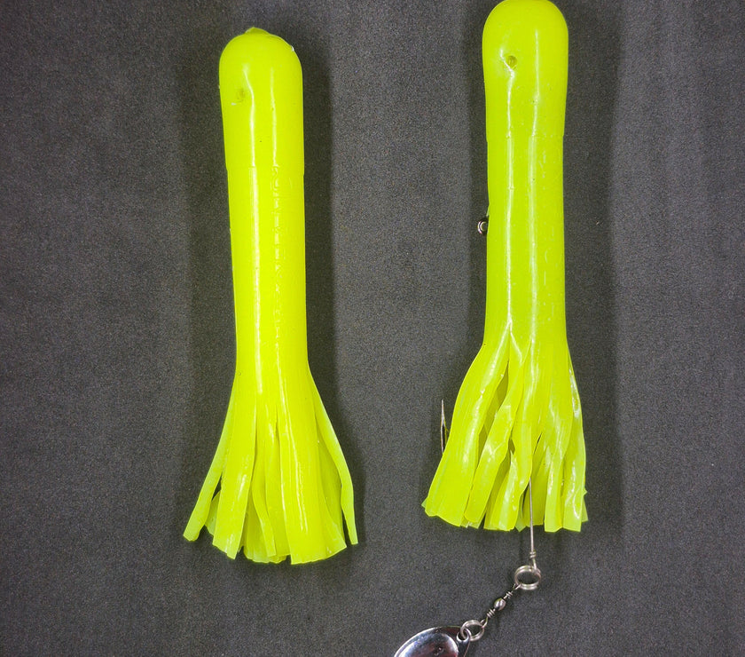 🍁Hitch & Fish 5" Glow Rattle Laker Tube Jigs 2oz