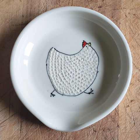 Goat Ridge Farm Garlic Grater - White Chicken