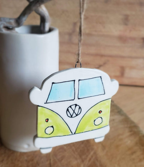 Goat Ridge Farm Ornament - VW Bus, Green Goat Ridge Farms Homeware art-noise.myshopify.com goat-ridge-farm-ornament-vw-bus-green