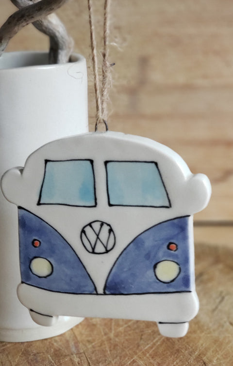 Goat Ridge Farm Ornament - VW Bus, Blue Goat Ridge Farms Homeware art-noise.myshopify.com goat-ridge-farm-ornament-vw-bus-blue
