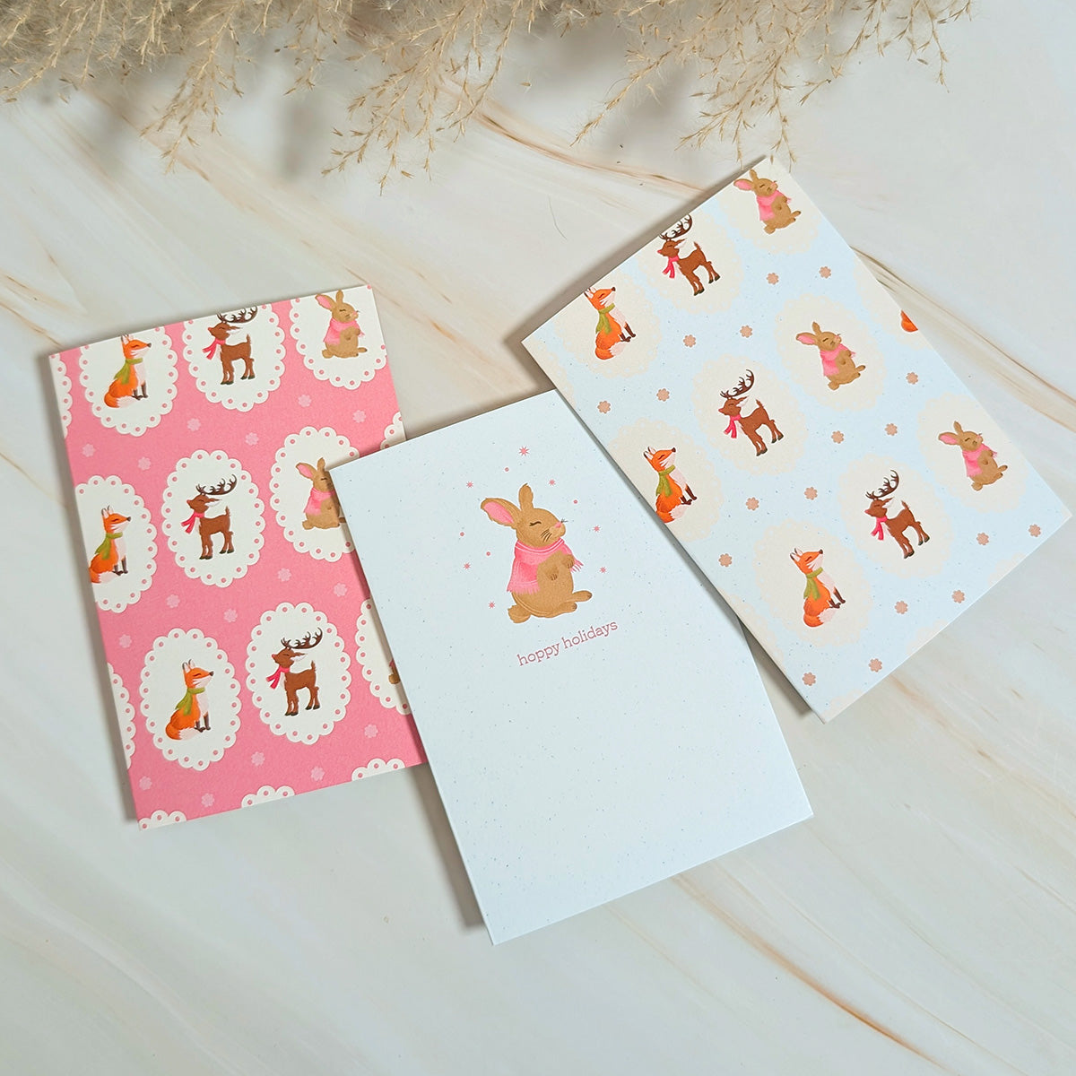Hoppy Holidays Mini Bunny Card