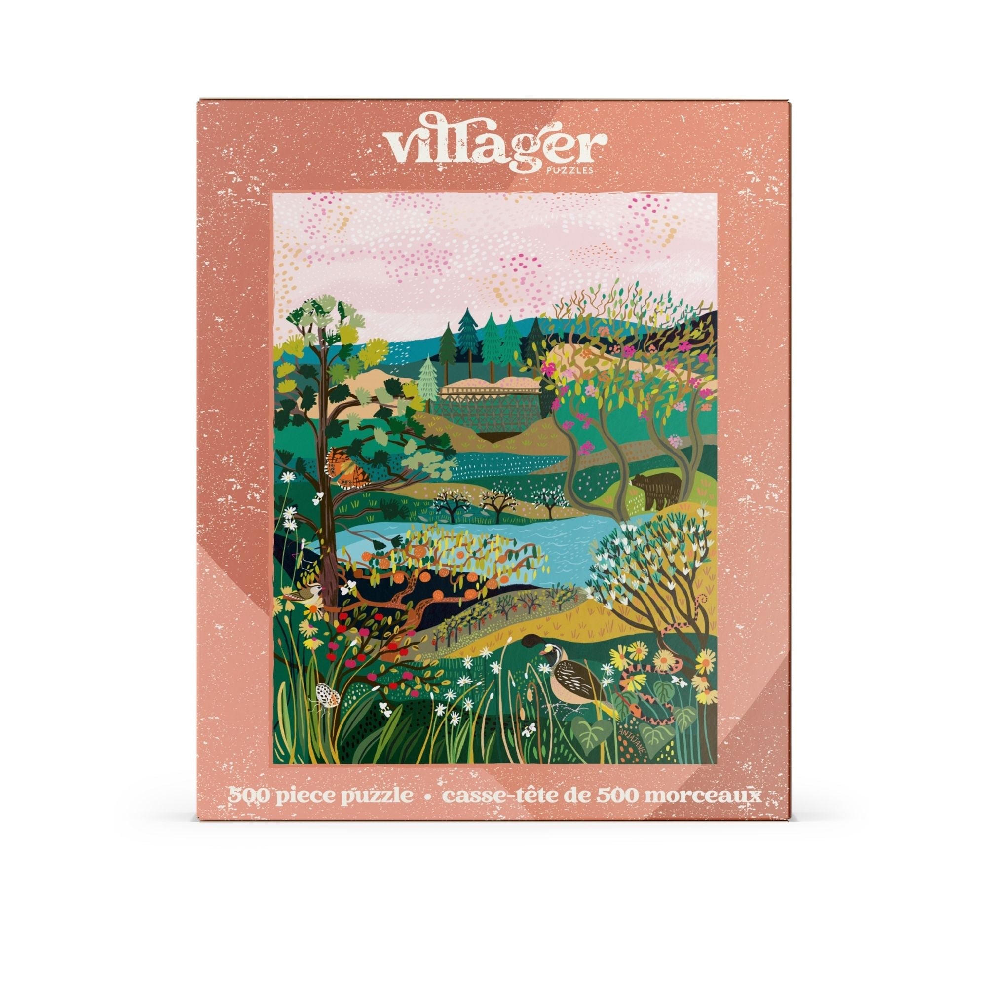 Okanagan Valley | 500-Piece Puzzle for Adults | Designed in Canada by Anja Jane Villager Puzzles Puzzle art-noise.myshopify.com okanagan-valley-500-piece-puzzle-for-adults-designed-in-canada-by-anja-jane
