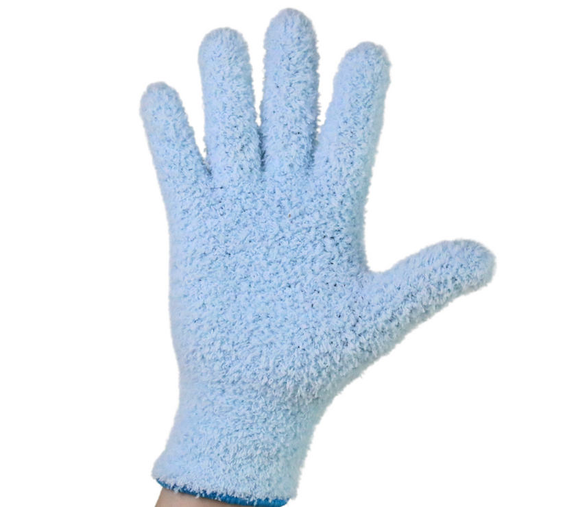 1 Pair Leaf Shining Microfiber Gloves