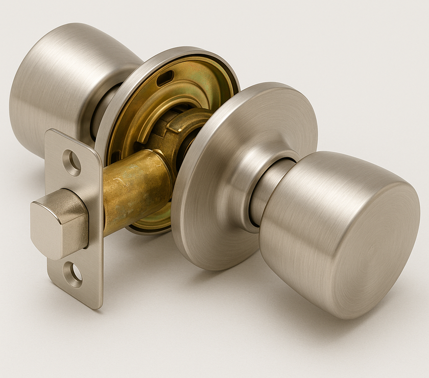 577 - Modern Tulip Style Interior Door Knob – Matte Black Finish