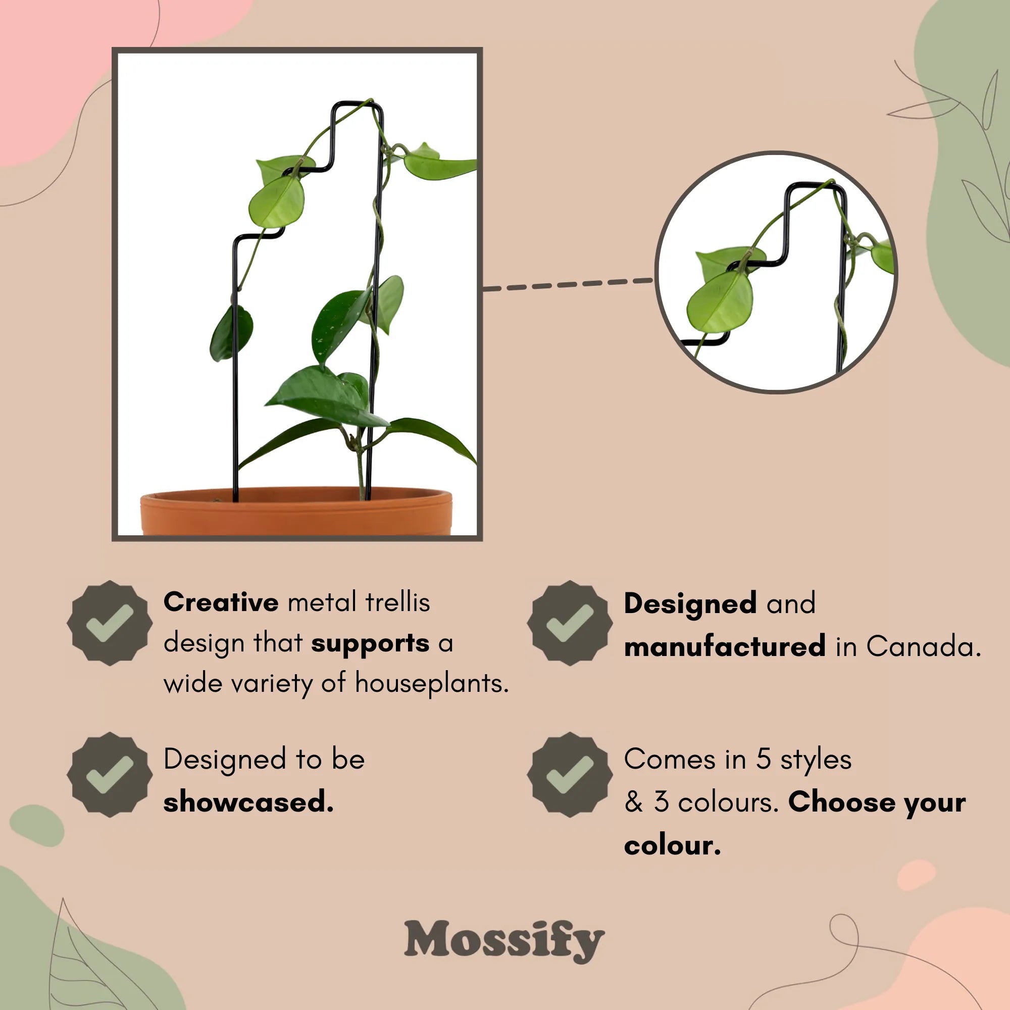 "Plant Stairs" Metal Trellis Mossify Accessories art-noise.myshopify.com plant-stairs-metal-trellis "Plant Stairs" Metal Trellis Mossify Accessories art-noise.myshopify.com plant-stairs-metal-trellis