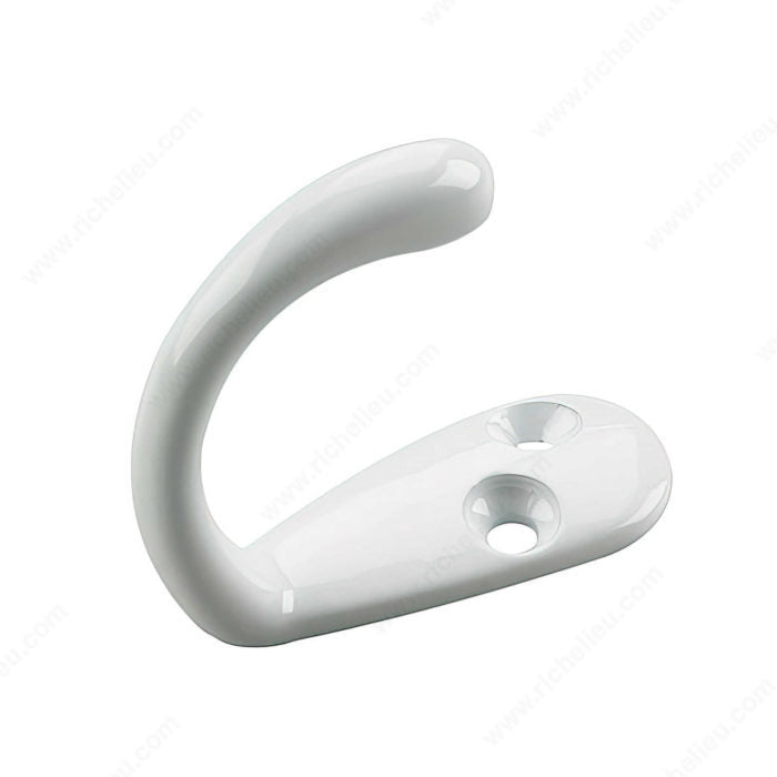 Onward - 1-3/4 in Single Wardrobe Hook - 223 White