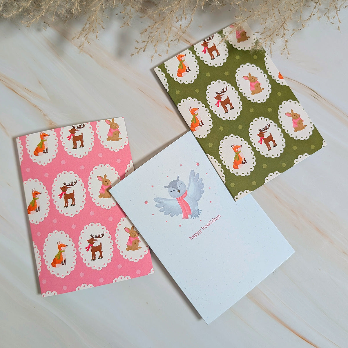 Happy Howlidays Mini Holiday Owl Card