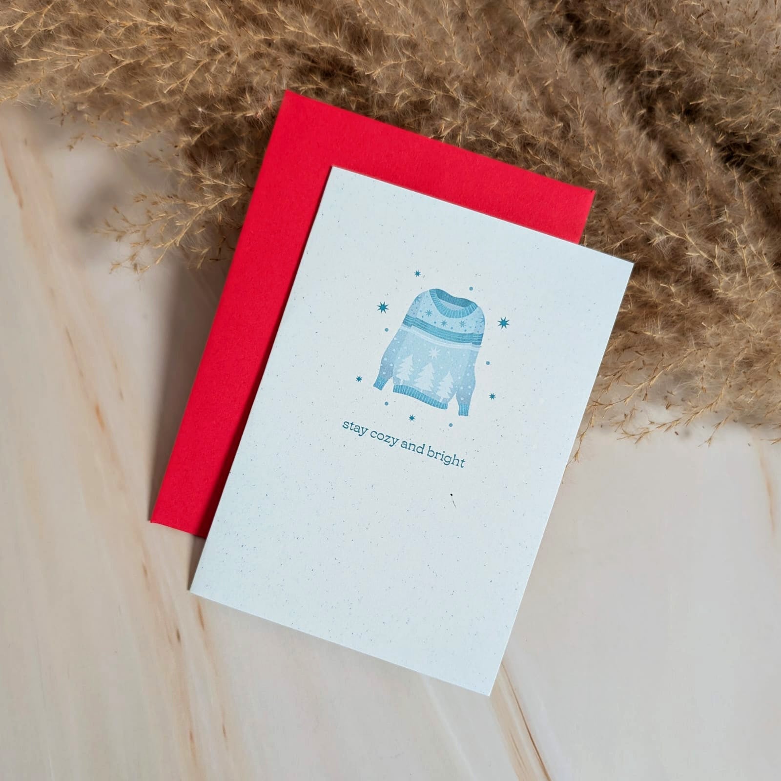 Stay Cozy and Bright Mini Holiday Card