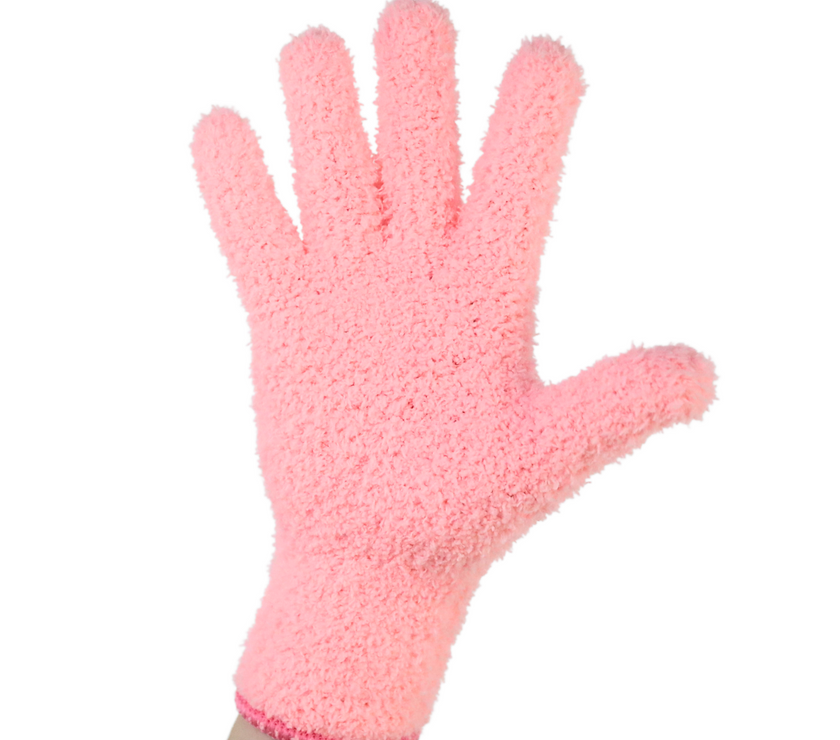 1 Pair Leaf Shining Microfiber Gloves