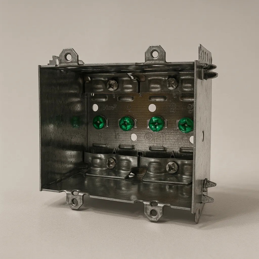  2‑Gang Steel Device Box 3 × 3¾ × 2½ – Galvanized, ETL Listed Good Day Building Supply Inc. Electrical Device Box art-noise.myshopify.com 2-gang-steel-device-box-3-x-3-x-2-galvanized-etl-listed-1