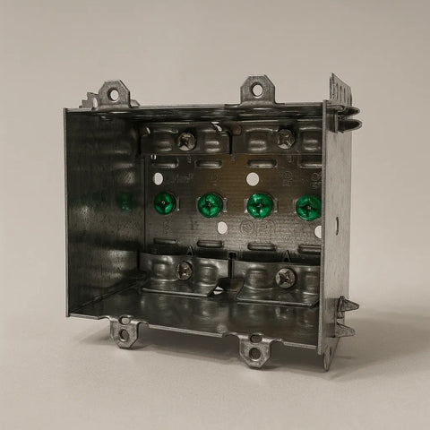  2‑Gang Steel Device Box 3 × 3¾ × 2½ – Galvanized, ETL Listed Good Day Building Supply Inc. Electrical Device Box art-noise.myshopify.com 2-gang-steel-device-box-3-x-3-x-2-galvanized-etl-listed-1