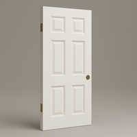 6‑Panel Hollow Core Interior Door – Textured Slab, 78″/90″ Heights