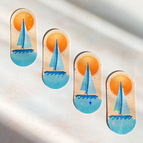  Sunset Sailing | New Brunswick Sticker Cheeky Peach Designs Sticker art-noise.myshopify.com sunset-sailing-new-brunswick-sticker