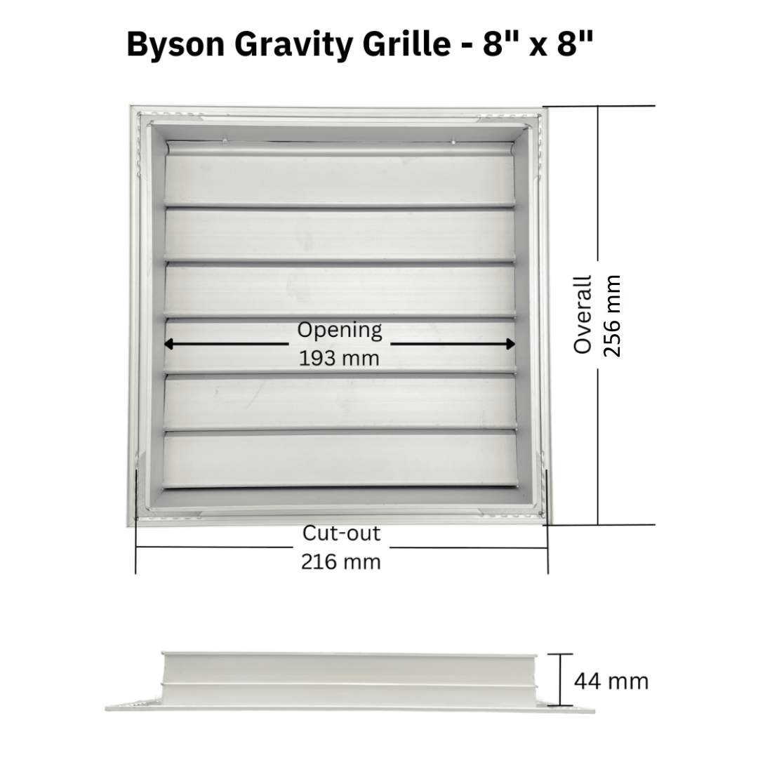 Byson Gravity Grilles, Aluminum - Anodized