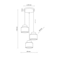 DUO White Jute Natural Pendant Light 3