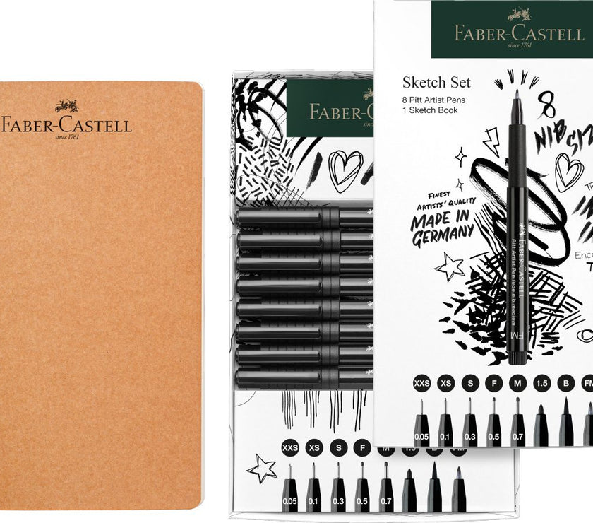 Faber-Castell - Pitt Artist Pen Set +Sketchbook - Art Noise