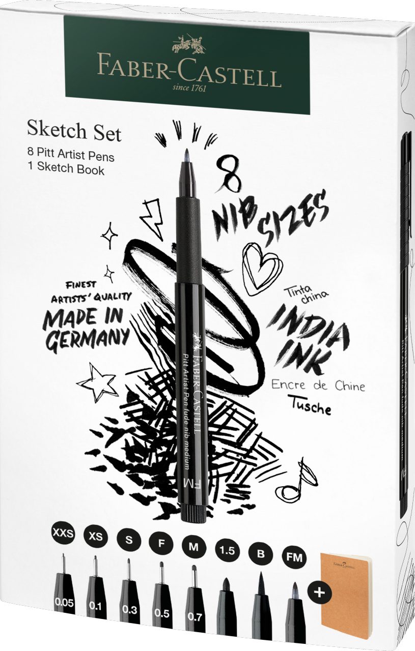 Faber-Castell - Pitt Artist Pen Set +Sketchbook - Art Noise