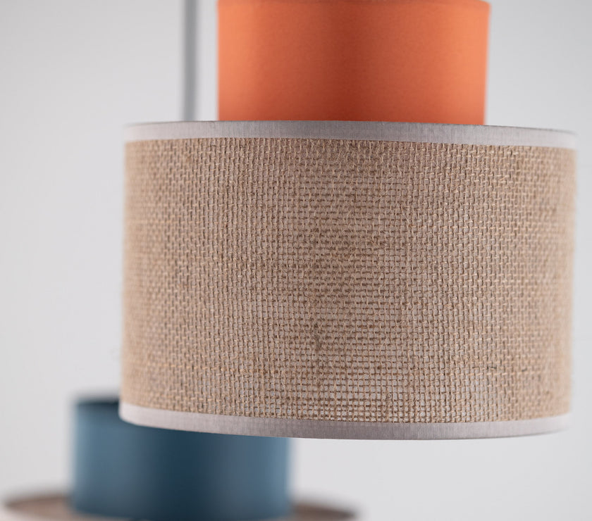 DUO Jute Mix Natural Pendant Light 3