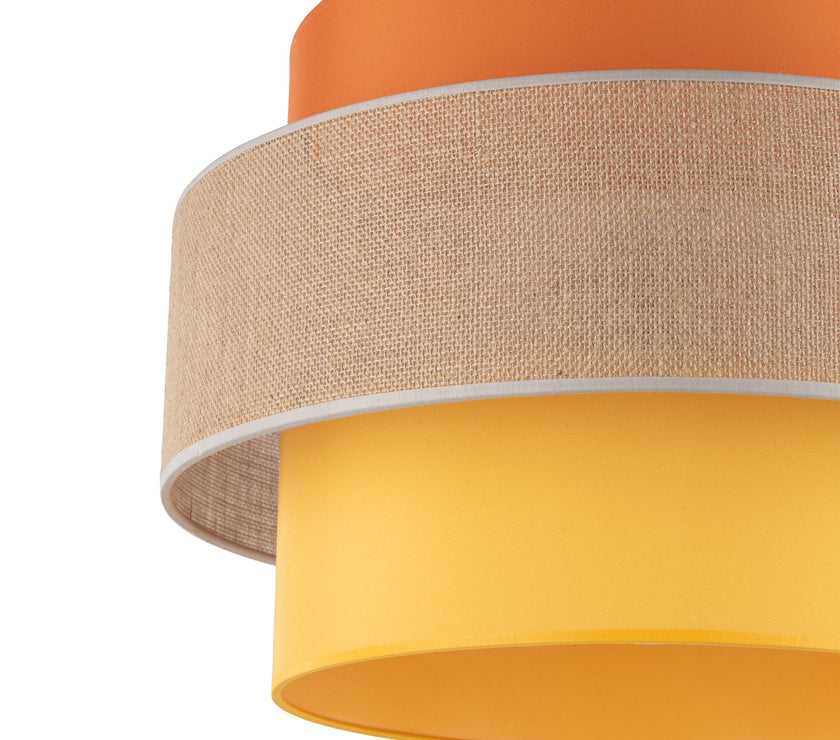 TRIO Jute Mid-Century Boho Large Pendant Light