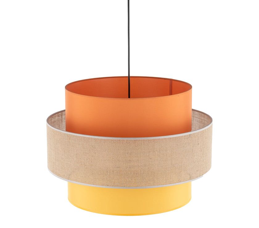 TRIO Jute Mid-Century Boho Large Pendant Light