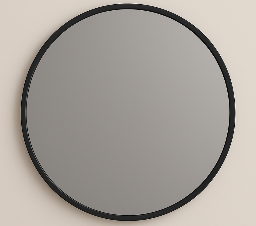 Round Vanity Mirror – Black, Gold, Nickel | 24" & 32" Metal Frame