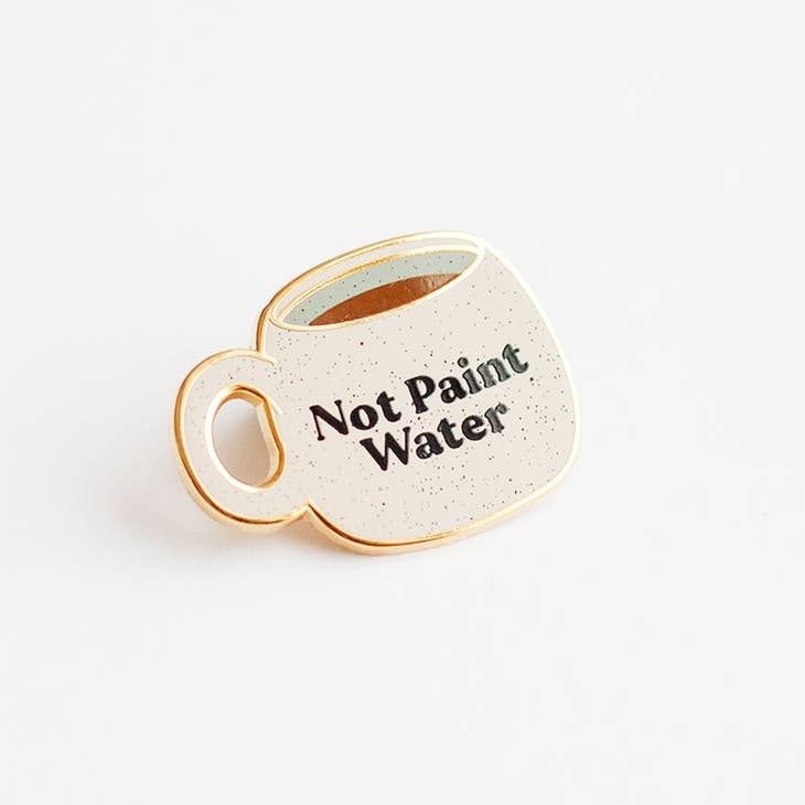 The Gray Muse - Not Paint Water Cup Enamel Pin