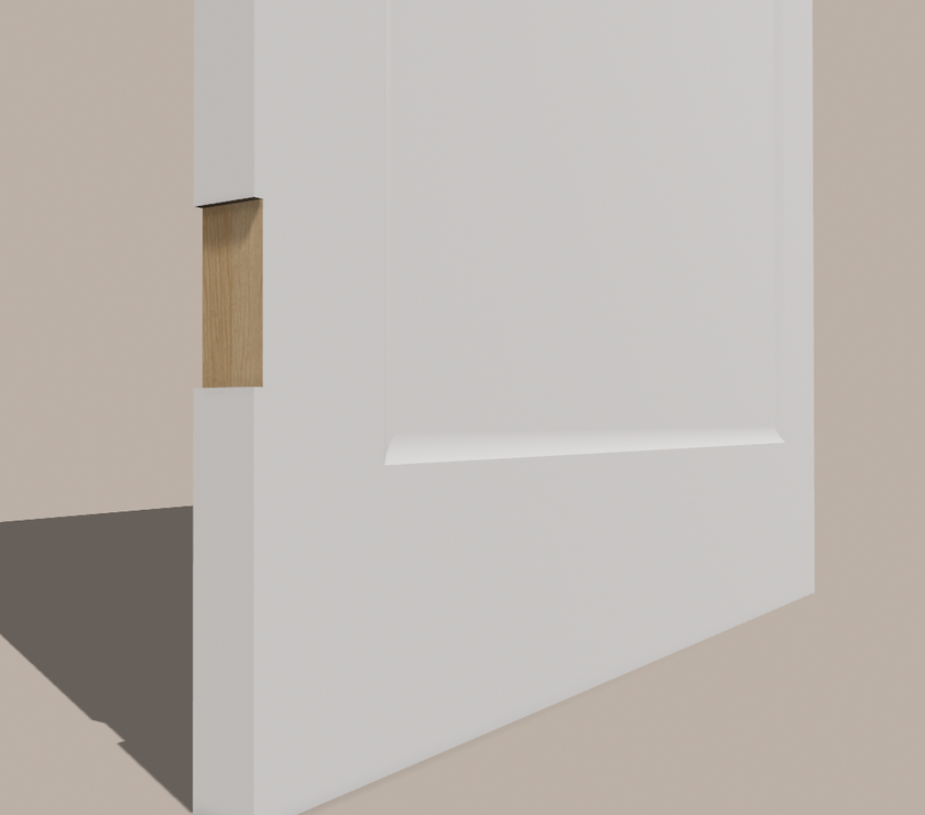 Carrera 2‑Panel Beveled Shaker Interior Door – Hollow Core, Primed