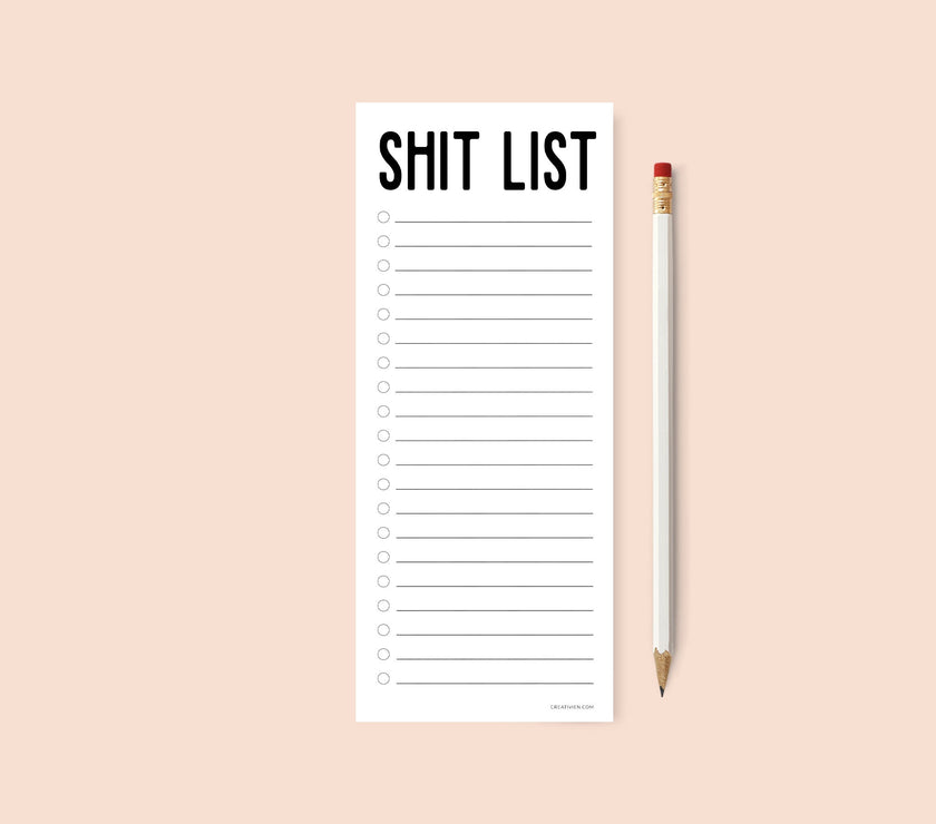 Shit List Notepad